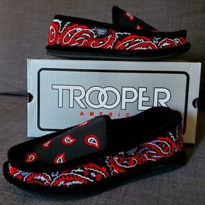 Trooper America Embroidered Bandana Slip on Shoe